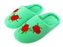 Zapatillas de felpa para mujer con estampado de rosas 6