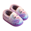 Zapatillas de niña con plataforma alta Estampado de la Princesa Elsa de Frozen Zapatillas de invierno de peluche Zapatos cálidos 2