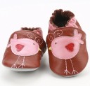 Zapatillas de piel para niños con pájaros 3