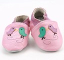 Zapatillas de piel para niños con pájaros 2