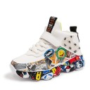 Zapatillas deportivas para niños Zapatillas para niños Zapatillas para niños con estampado de grafiti Zapatos casuales para niños 7