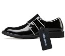 Zapatos bajos elegantes de charol para hombre - Negro 1