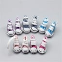 Zapatos con cordones para muñeca Pequeñas zapatillas de tela al estilo de las clásicas zapatillas de lona Dimensiones 3,5 x 2 cm Accesorio 10