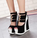 Zapatos de cuña con hebillas para mujer 2
