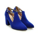 Zapatos de salón de ante para mujer con hebilla 8