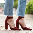 Zapatos de salón de ante para mujer con hebilla J2843 9