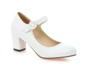 Zapatos de salón de piel para mujer con hebilla J2377 10
