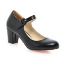 Zapatos de salón de piel para mujer con hebilla J2377 9