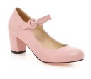 Zapatos de salón de piel para mujer con hebilla J2377 11