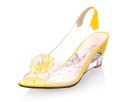 Zapatos de salón transparentes para mujer con flor 14