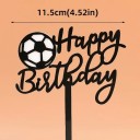 Zapichovacia dekorácia na tortu Happy Birthday Futbalová lopta 11,5 cm Akrylová dekorácia na tortu pre futbalových nadšencov 2