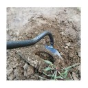 Zappa in acciaio temperato 34 x 16 cm attrezzo da giardino in metallo argento nero per diserbo scavo e lavorazione del terreno nell'orto 6