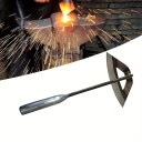 Zappa in acciaio temperato 34 x 16 cm attrezzo da giardino in metallo argento nero per diserbo scavo e lavorazione del terreno nell'orto 7