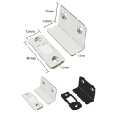 Zărășcă magnetică pentru uși tip L Ultra subțire 41 x 25 x 17 mm Magnet puternic Închidere dulapuri Zărășcă uși mobilier 2
