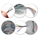 Zářezové K2 konektory UY2 100 ks dvojitá čepel 0,4–0,9 mm měděný kontakt transparentní oranžová pro spojování kabelů 3