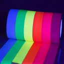 Zárivá bavlny lepící páska 5 m x 13 mm Neon fluoreszkáló öntapadó szalagok, amelyek UV fényben világítanak 7