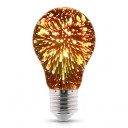 Żarówka LED 3D Edison A60 E27 Efekt fajerwerków 102 x 60 mm 220 V 50/60 Hz Szkło posrebrzane Złotawo-pomarańczowe światło Do lamp i opraw 1