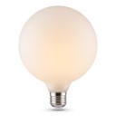 Żarówka LED G125 w kształcie kuli Mlecznobiała nieprzezroczysta bańka 16,4 x 12,5 cm Złącze gwintowe Neutralne białe światło Do lamp i opraw oświetleniowych 1