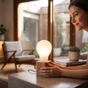 Żarówka LED G125 w kształcie kuli Mlecznobiała nieprzezroczysta bańka 16,4 x 12,5 cm Złącze gwintowe Neutralne białe światło Do lamp i opraw 5