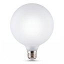 Żarówka LED G80 w kształcie kuli Mlecznobiała bańka 11,5 x 8 cm Gwintowa podstawa Zimne białe światło 6500 K Do lamp i opraw oświetleniowych 1