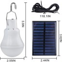 Żarówka solarna 7W z ładowaniem przez USB, przenośna, wodoodporna, wisząca żarówka z panelem słonecznym, power bankiem do użytku wewnątrz 2