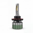 Żarówki LED do reflektorów drogowych/świateł mijania z aplikacją Bluetooth H13/9008, 3000K–8000K, chipy CSP i wentylator, zielono-szare, do samochodów 4