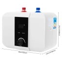 Zásobníkový elektrický ohřívač vody 1500 W s objemem 6 l a LED displejem s regulací teploty o rozměrech 33 x 23 x 24 cm v bílé barvě 4