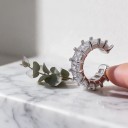 Záušnice bez propichovania 1 ks Ear cuff so zirkónmi 16 mm Manžeta v tvare C Ligotavá klipsová náušnica na chrupavku 6