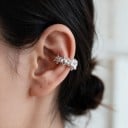 Záušnice bez propichovania 1 ks Ear cuff z nepravidelných hviezdičiek Meď Ligotavá klipsová náušnica na chrupavku 5
