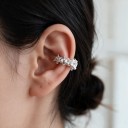 Záusnice sem furos 1 unid Ear cuff de estrelas irregulares Cobre Brilhante brinco de clip para cartilagem 5