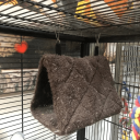 Závěsné flanelové hnízdo pro ptáky 17 x 12 x 13 cm Teplý úkryt do klece Měkké pelíšky pro andulky papoušky kanárky domácí ptactvo 3