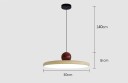 Závesné LED svietidlo farebné retro tanier s guľkou priemer 30 x výška 9 cm, kábel 140 cm, zabudovaná LED teplé biele svetlo do spálne 8