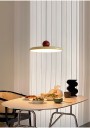 Závesné LED svietidlo farebné retro tanier s guľkou priemer 40 x výška 9 cm, kábel 140 cm, vstavaná LED studené biele svetlo do spálne 5