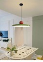 Závesné LED svietidlo farebné retro tanier s guľkou priemer 40 x výška 9 cm, kábel 140 cm, vstavaná LED studené biele svetlo do spálne 6