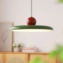 Závesné LED svietidlo farebné retro tanier s guľou priemer 30 x výška 9 cm, kábel 140 cm, vstavaná LED studené biele svetlo do spálne 4