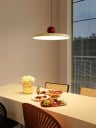 Závesné LED svietidlo farebné retro tanier s guľou priemer 30 x výška 9 cm, kábel 140 cm, vstavaná LED studené biele svetlo do spálne 5