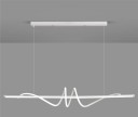 Závesné LED svietidlo moderný vlnitý tvar 100 x 18 cm 56 W studené biele svetlo kov pokrytie 8-12 m² nad jedálenský stôl a do kuchyne 5