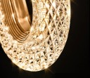 Závesné LED svietidlo v tvare kruhu z kovu a akrylu 3 teploty svetla s diaľkovým ovládačom 20 x 31 cm Do spálne alebo nad jedálenský stôl 8