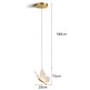 Závesné LED svietidlo v tvare motýľa z kovu v Nordic štýle, 3 teploty svetla, rozpätie krídel 18 až 20 cm, do spálne alebo detskej izby 2