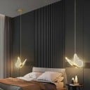 Závesné LED svietidlo v tvare motýľa z kovu v Nordic štýle, 3 teploty svetla, rozpätie krídel 18 až 20 cm, do spálne alebo detskej izby 5
