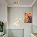 Závesné LED svietidlo v tvare motýľa z kovu v Nordic štýle, teplá biela, rozpätie krídel 18 až 20 cm, do spálne alebo nad jedálenský stôl 4