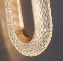 Závesné LED svietidlo v tvare oválu z kovu a akrylu Teplá biela 12 x 36 cm Záves až 180 cm Do spálne alebo nad jedálenský stôl 3