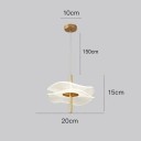 Závesné LED svietidlo zlaté akrylový list tienidlo 20 x 20 x 12 cm kábel 150 cm základňa 10 cm tri teploty svetla 6 W nad jedálenský stôl 2