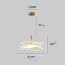 Závesné LED svietidlo zlaté akrylový list tienidlo 20 x 20 x 15 cm kábel 150 cm základňa 10 cm tri teploty svetla 7 W nad jedálenský stôl 2