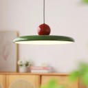 Závěsné LED svítidlo barevné retro talíř s kuličkou průměr 30 x výška 9 cm, kabel 140 cm, vestavěná LED studené bílé světlo do ložnice 4