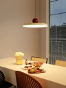 Závěsné LED svítidlo barevné retro talíř s kuličkou průměr 30 x výška 9 cm, kabel 140 cm, vestavěná LED studené bílé světlo do ložnice 5