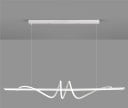 Závěsné LED svítidlo moderní vlnitý tvar 100 x 18 cm 56 W teplé bílé světlo kov pokrytí 8-12 m² nad jídelní stůl a do kuchyně 4