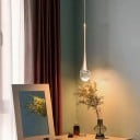 Závěsné LED svítidlo ve tvaru kapky s bublinkovým akrylem v Nordic stylu, 3 teploty světla, 5 W, výška 34 cm, do ložnice nebo jídelny 5