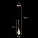 Závěsné LED svítidlo ve tvaru kapky s bublinkovým akrylem v Nordic stylu, teplá bílá, 5 W, výška 34 cm, do ložnice nebo nad jídelní stůl 2