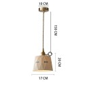 Závesné svietidlo krémové keramické tienidlo retro priemer 16 x výška 17 cm základňa 10 cm kábel 150 cm objímka E27 max 40 W nad jedálenský stôl 2